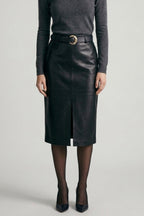 SKT 1091 - Midi Leather Skirt