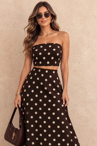SET 106 - Polka Dot Strapless Tube Top