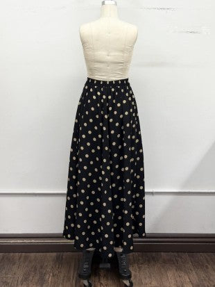 SET 107 - Polka Dot A-Line Maxi Skirt