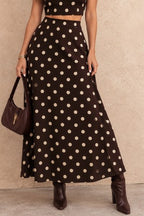SET 107 - Polka Dot A-Line Maxi Skirt