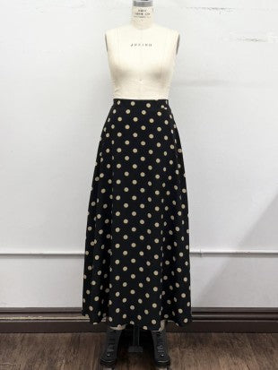 SET 107 - Polka Dot A-Line Maxi Skirt