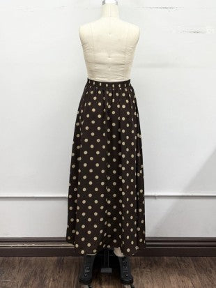 SET 107 - Polka Dot A-Line Maxi Skirt