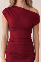 CD 3750 - Off Shoulder Ruched Mini Dress