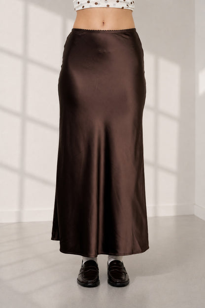SKT 1076 - Satin Slip Midi Skirt