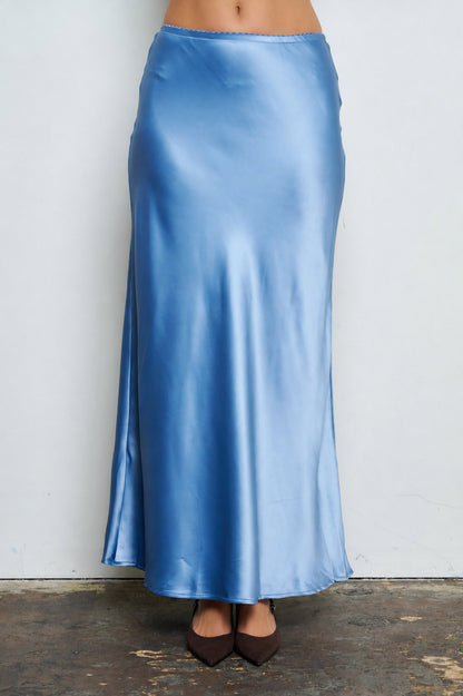 SKT 1076 - Satin Slip Midi Skirt