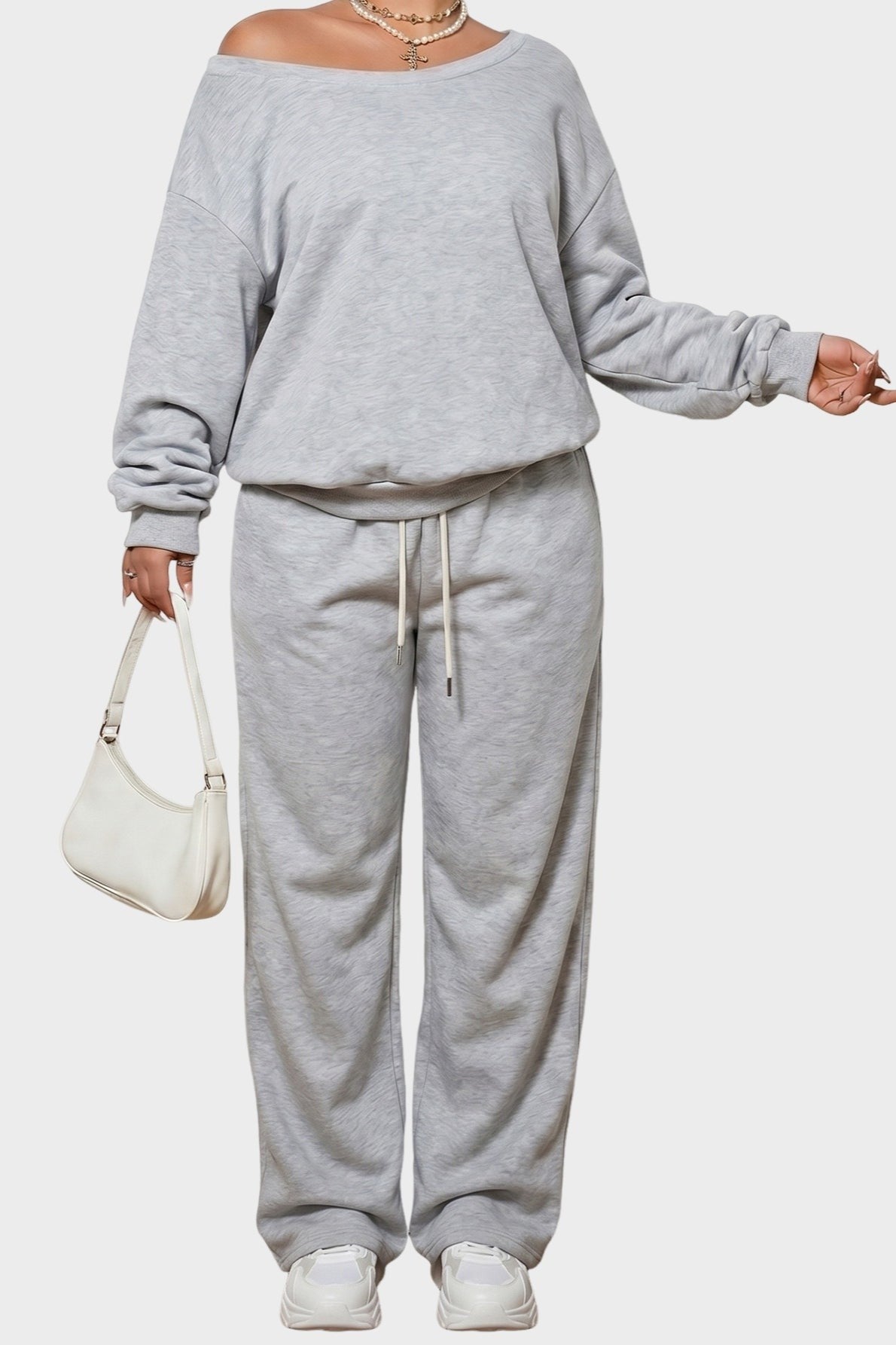 SET 110 - Off Shoulder Sweater