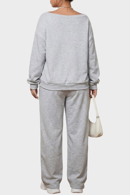 SET 110 - Off Shoulder Sweater