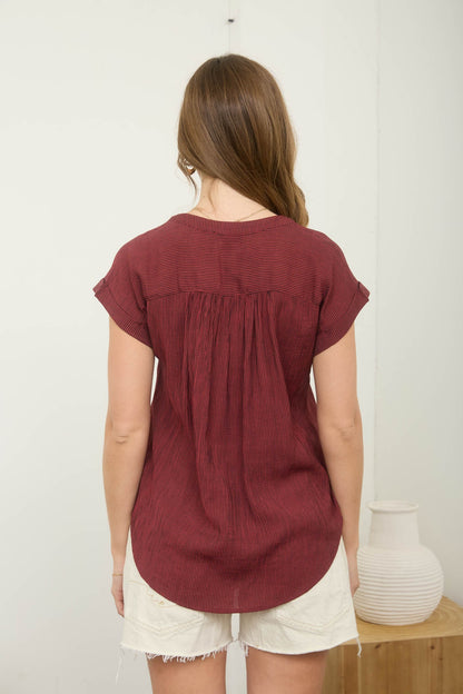 CT 2860 - Cuff Sleeve Button Down Shirt