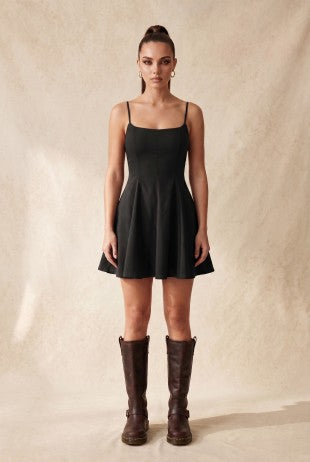 CD 3749 - Peplum Flared Mini Dress