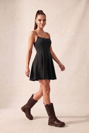 CD 3749 - Peplum Flared Mini Dress