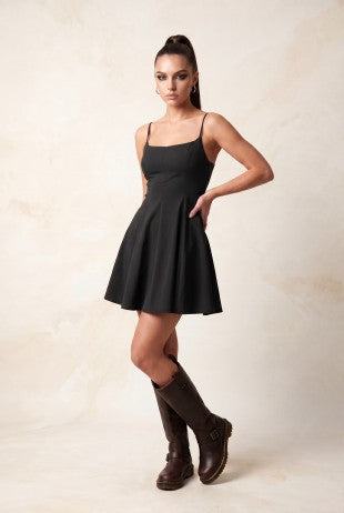 CD 3749 - Peplum Flared Mini Dress