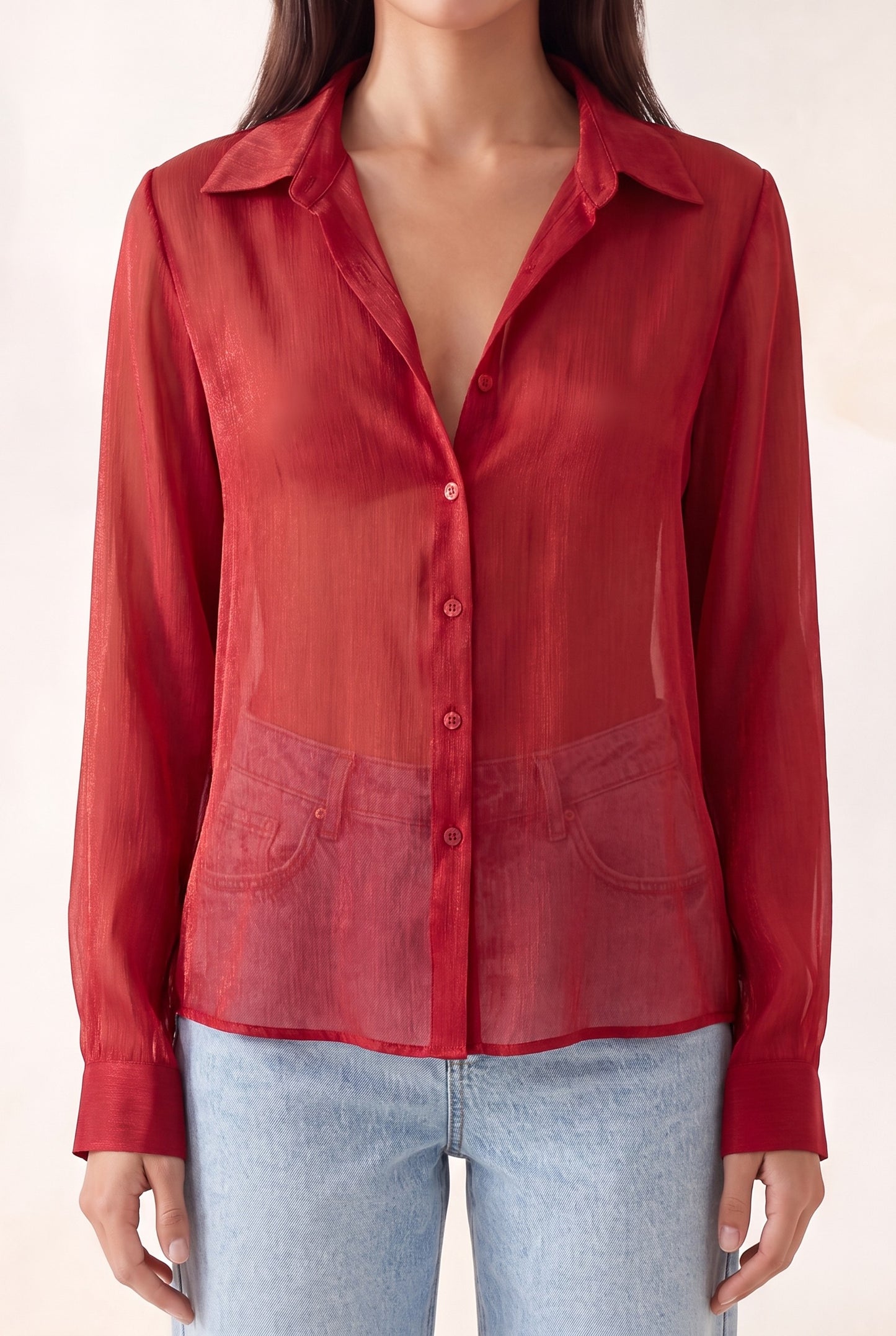 DT 1975 - Shiny Organza Shirt