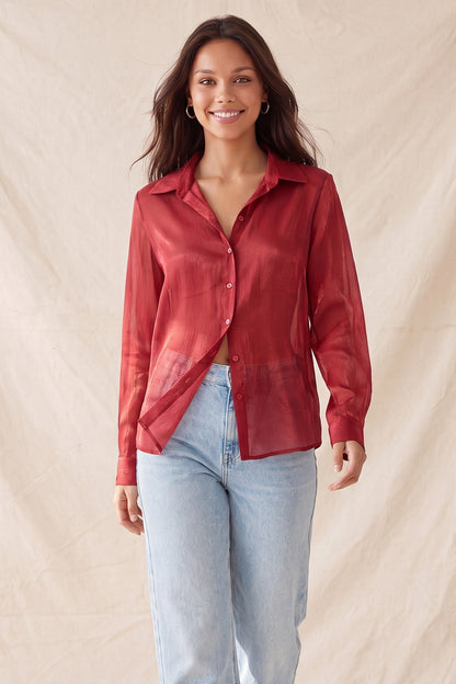 DT 1975 - Shiny Organza Shirt