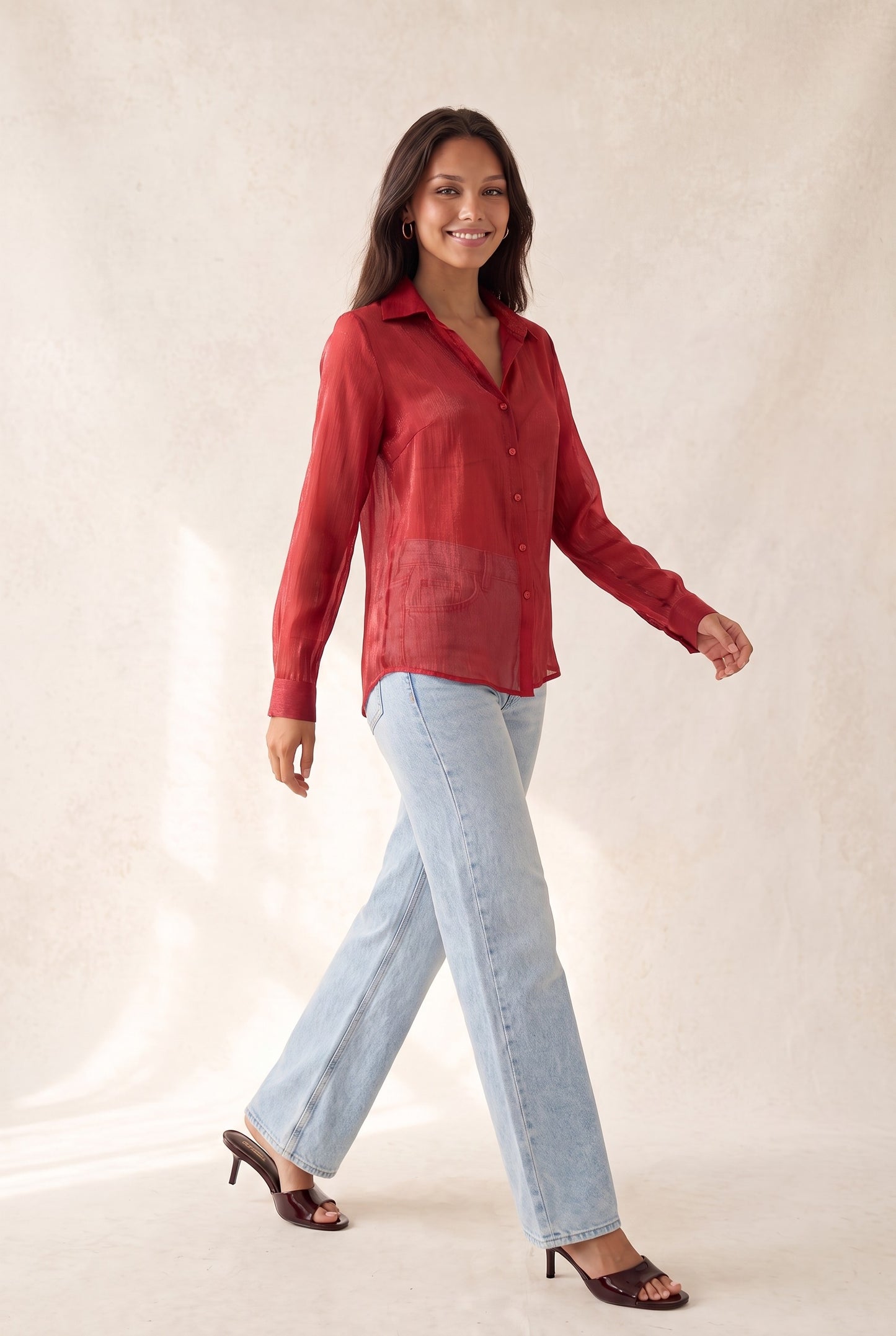 DT 1975 - Shiny Organza Shirt