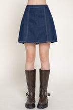 SKT 1078 - Denim Midi Skirt