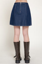 SKT 1078 - Denim Midi Skirt