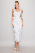 DD 1456 - Lace Ruffle Maxi Dress