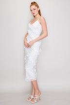 DD 1456 - Lace Ruffle Maxi Dress