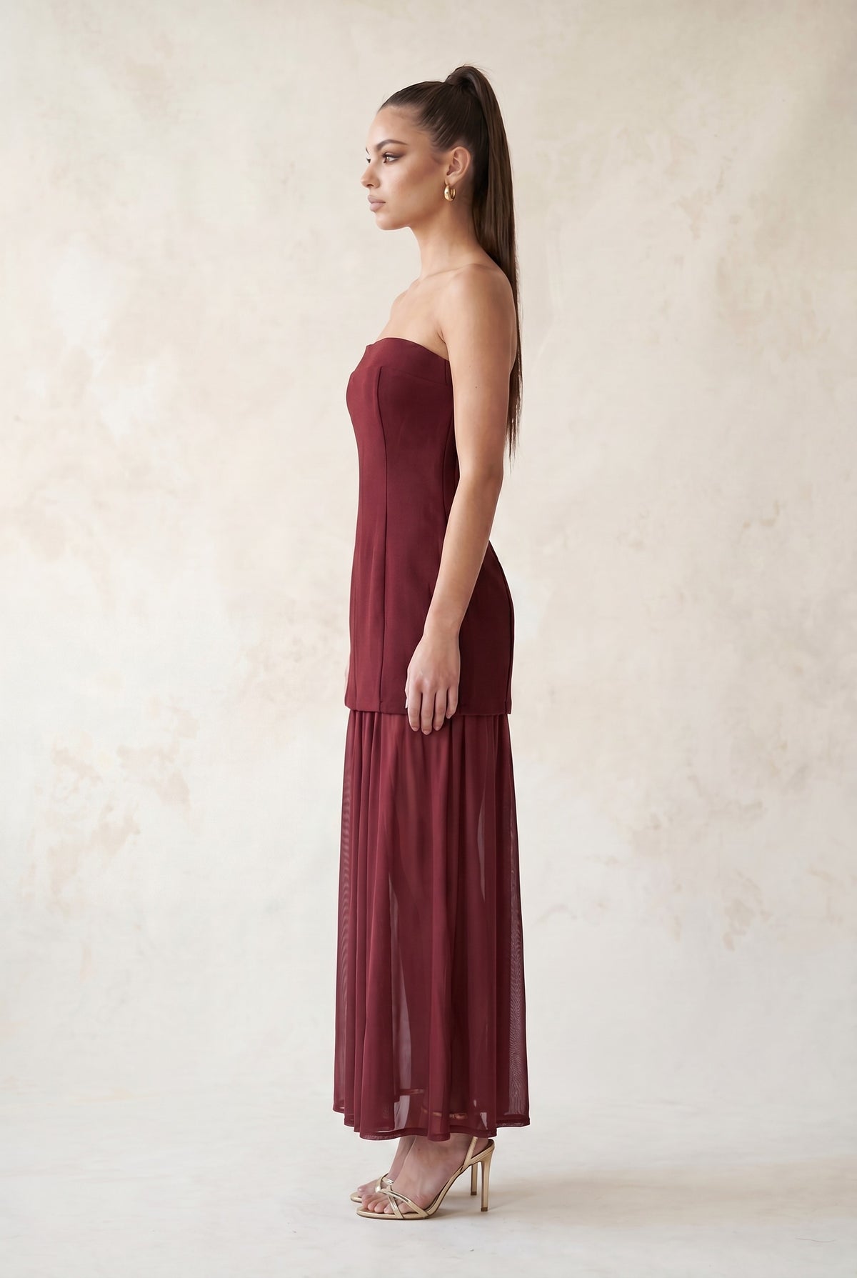 DD 1461 - Combo Mesh Midi Tube Dress