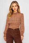 DT 1983 - Smocking Waist Long Sleeve Blouse
