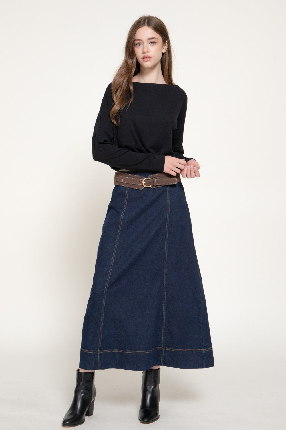 CT 2891 - Long Sleeve Boat Neck Top