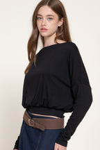 CT 2891 - Long Sleeve Boat Neck Top