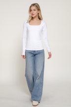 PS 031 - Long Sleeve Double Layer Knit Top