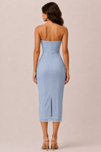 LD 648 - Strapless Boning Midi Dress
