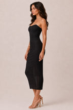 LD 648 - Strapless Boning Midi Dress