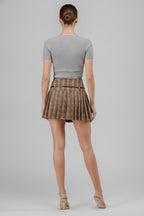 SKT 1081 - Pleated Mini Skirt