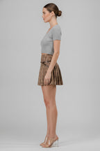 SKT 1081 - Pleated Mini Skirt