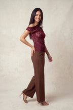 DT 1996 - Asymmetric Floral Lace Top