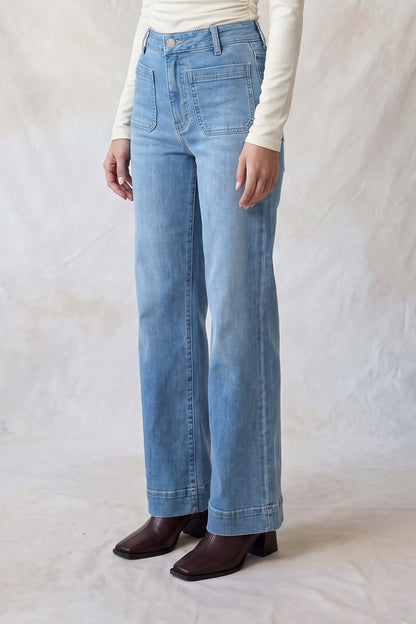 P 872 - High Waist Twill Woven Jeans