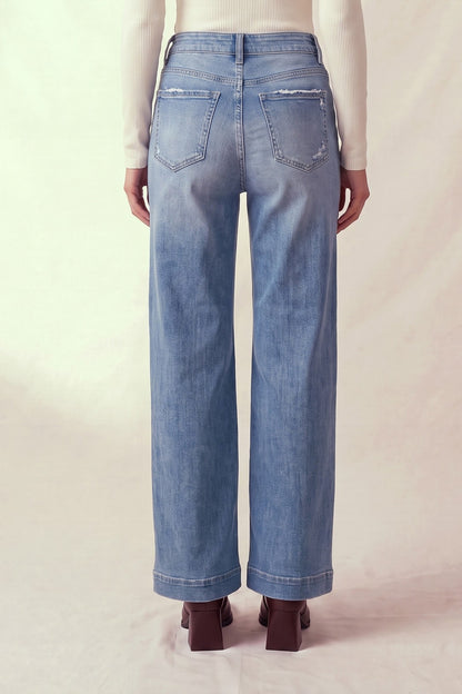 P 872 - High Waist Twill Woven Jeans