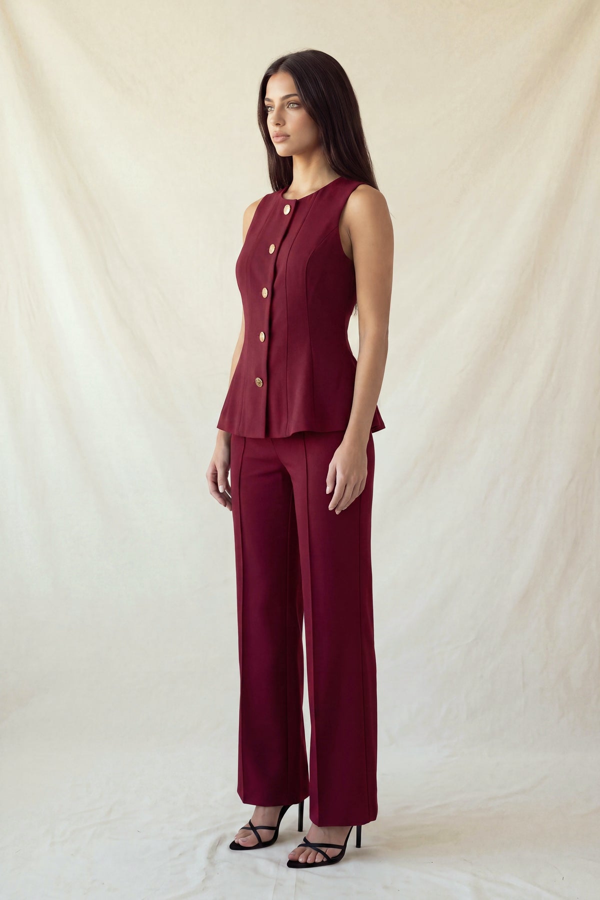 DT 1986 - Gold Accent Peplum Vest