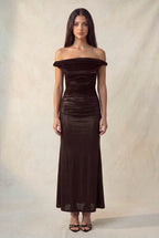 LD 650 - Off Shoulder Mermaid Maxi Dress