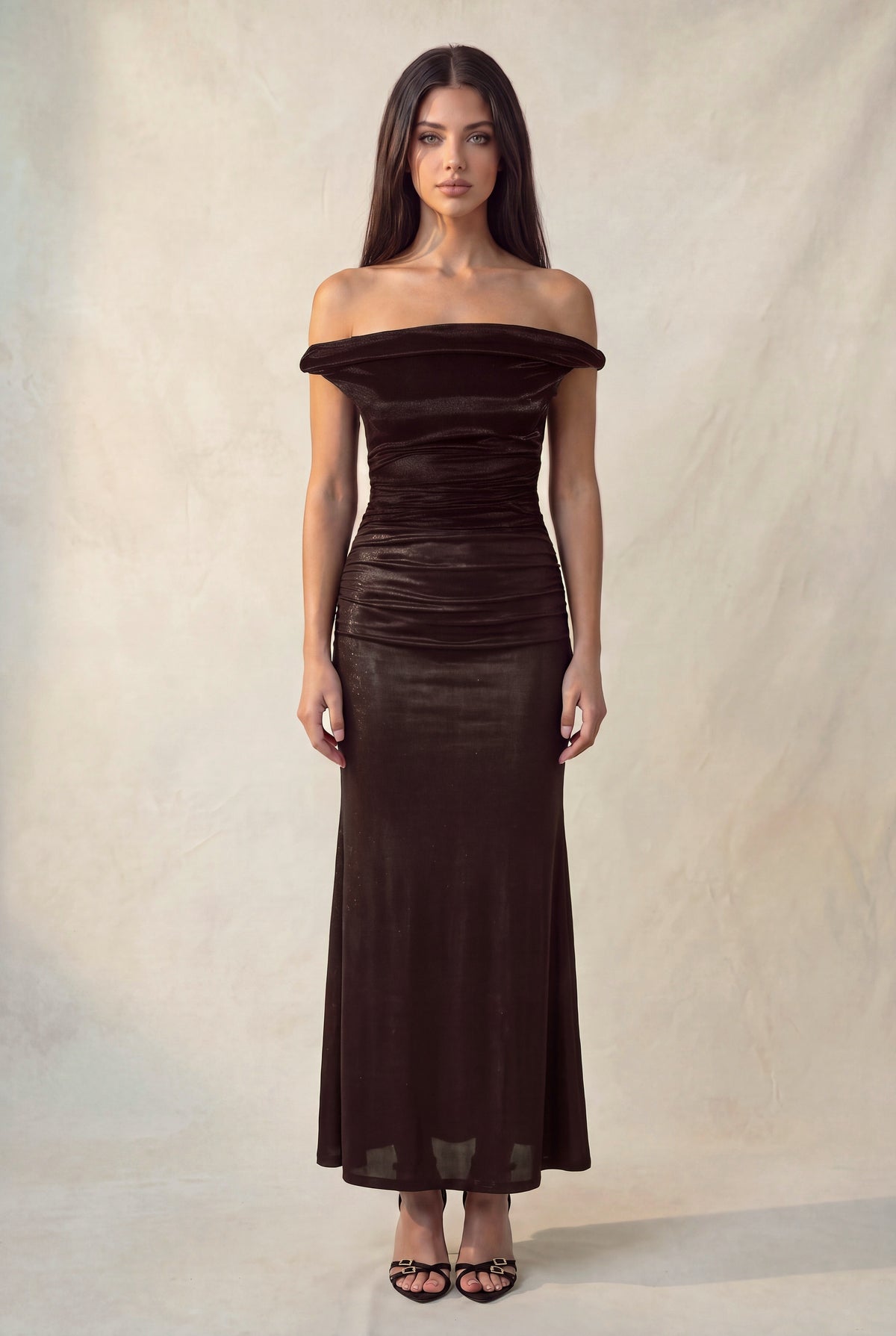 LD 650 - Off Shoulder Mermaid Maxi Dress