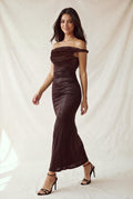 LD 650 - Off Shoulder Mermaid Maxi Dress