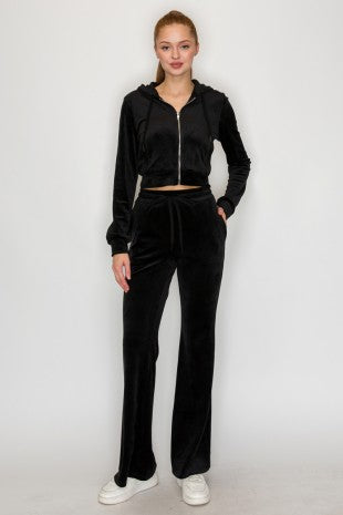 SET 117 - Slim Fit Velour Pants