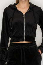 SET 116 - Velour Zip Up Hoodie