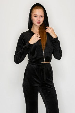 SET 116 - Velour Zip Up Hoodie