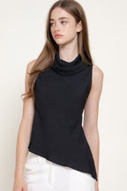 DT 1985 - Asymmetrical Cowl Neck Blouse