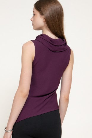 DT 1985 - Asymmetrical Cowl Neck Blouse
