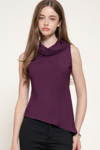 DT 1985 - Asymmetrical Cowl Neck Blouse