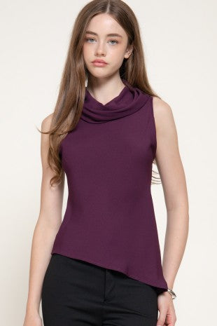 DT 1985 - Asymmetrical Cowl Neck Blouse