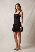 DD 1492 - Flared Mesh Mini Dress