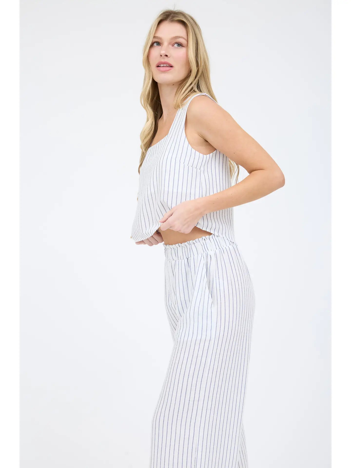 SET 060 - Sleeveless Pinstripe Tank