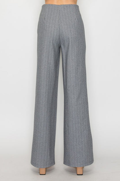 P 763 - Wide Leg High Waist Tailored