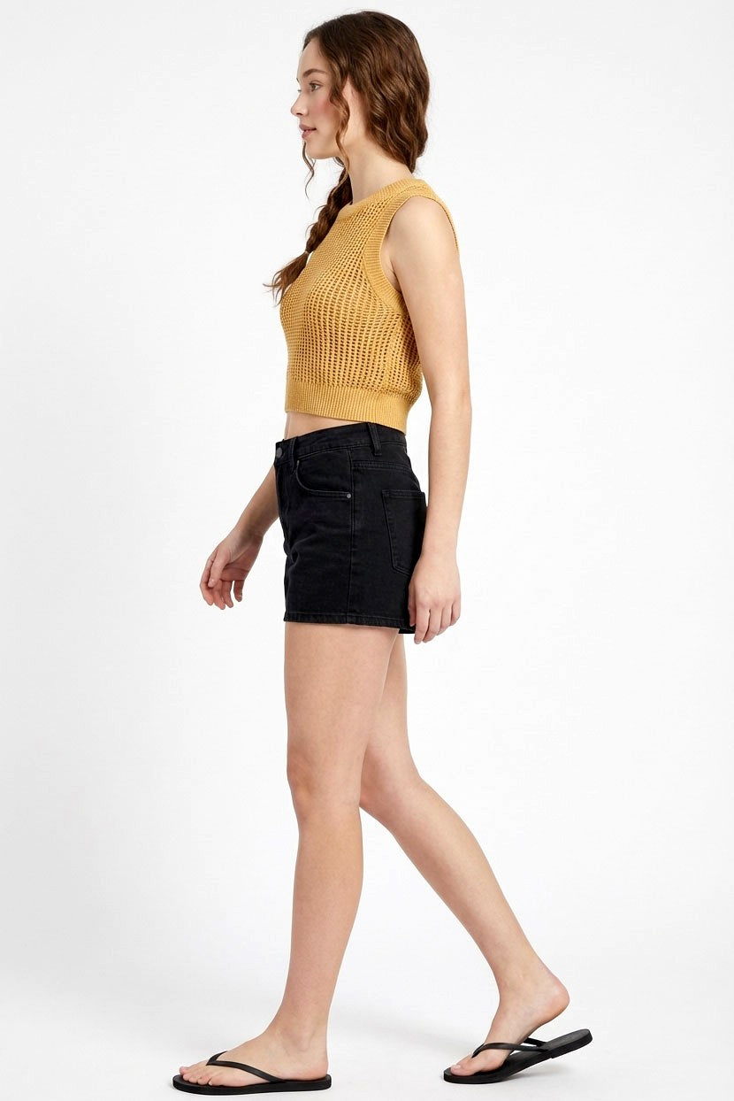 CT 2852 - Sleeveless Knit Crop Top