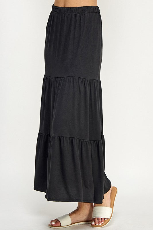 SKT 977 - Tiered Midaxi Skirt